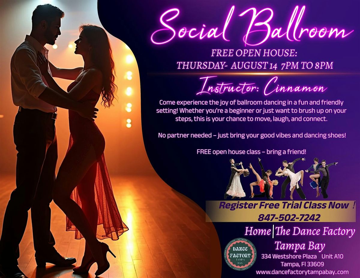 Social Ballroom Dance Class – Open House, 14 August | Event in Tampa | AllEvents