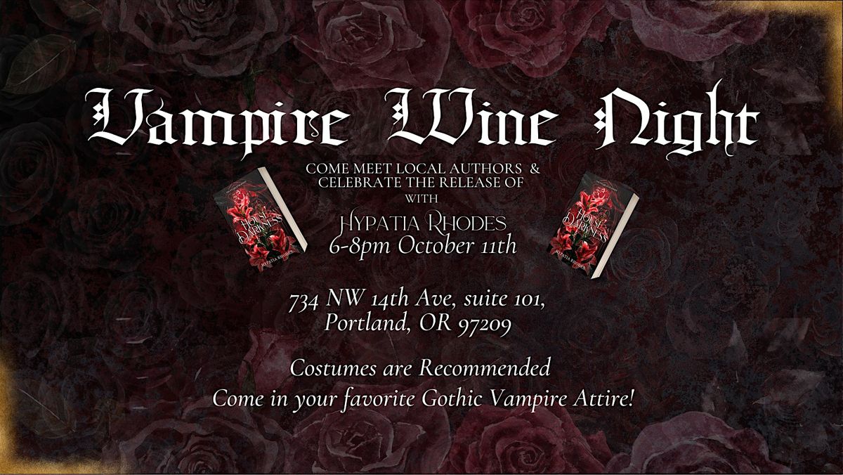 Vampire Wine Night, 11 October | Event in Portland | AllEvents