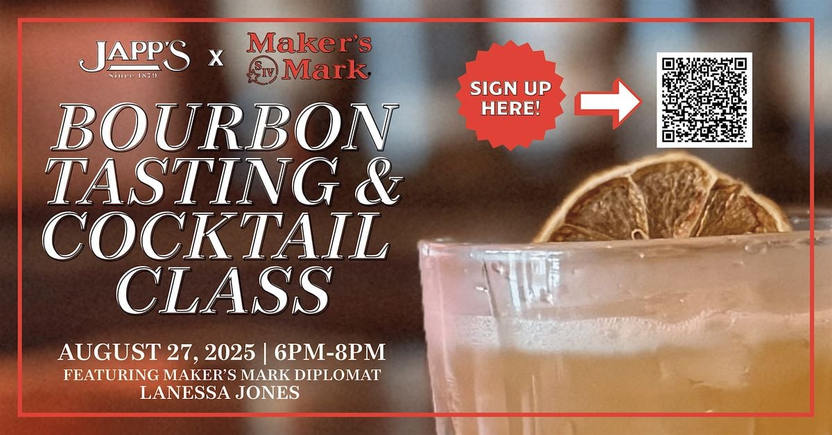 Maker's Mark Bourbon Tasting and Cocktail Class, 27 August | Event in Cincinnati | AllEvents