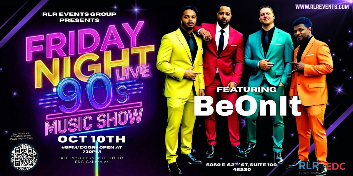 BeOnIt 90s Music Show: Fundraiser Event for The EDC Center, 10 October | Event in Indianapolis | AllEvents