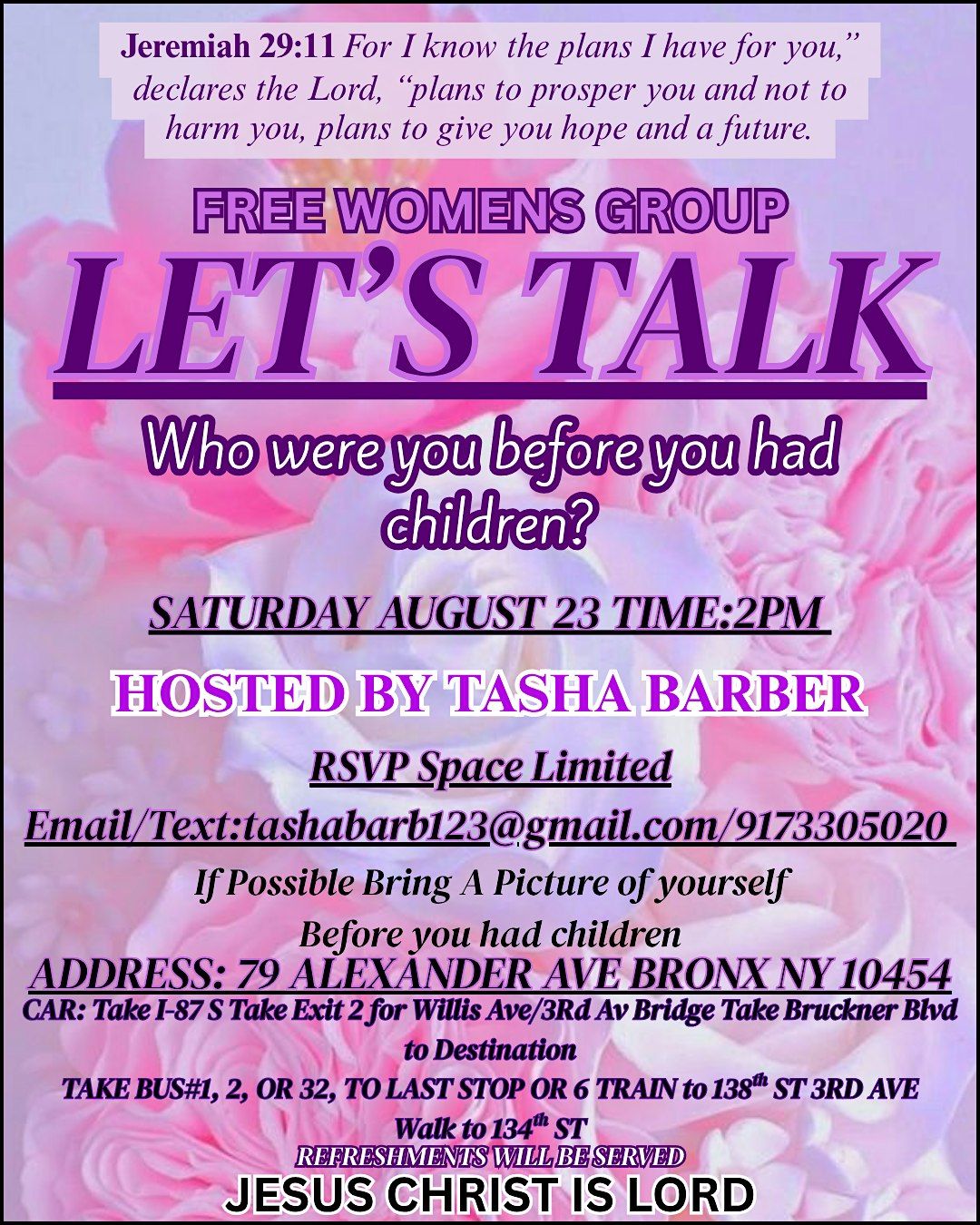 LET'S TALK: Who were you before you had children?, 23 August | Event in The Bronx | AllEvents
