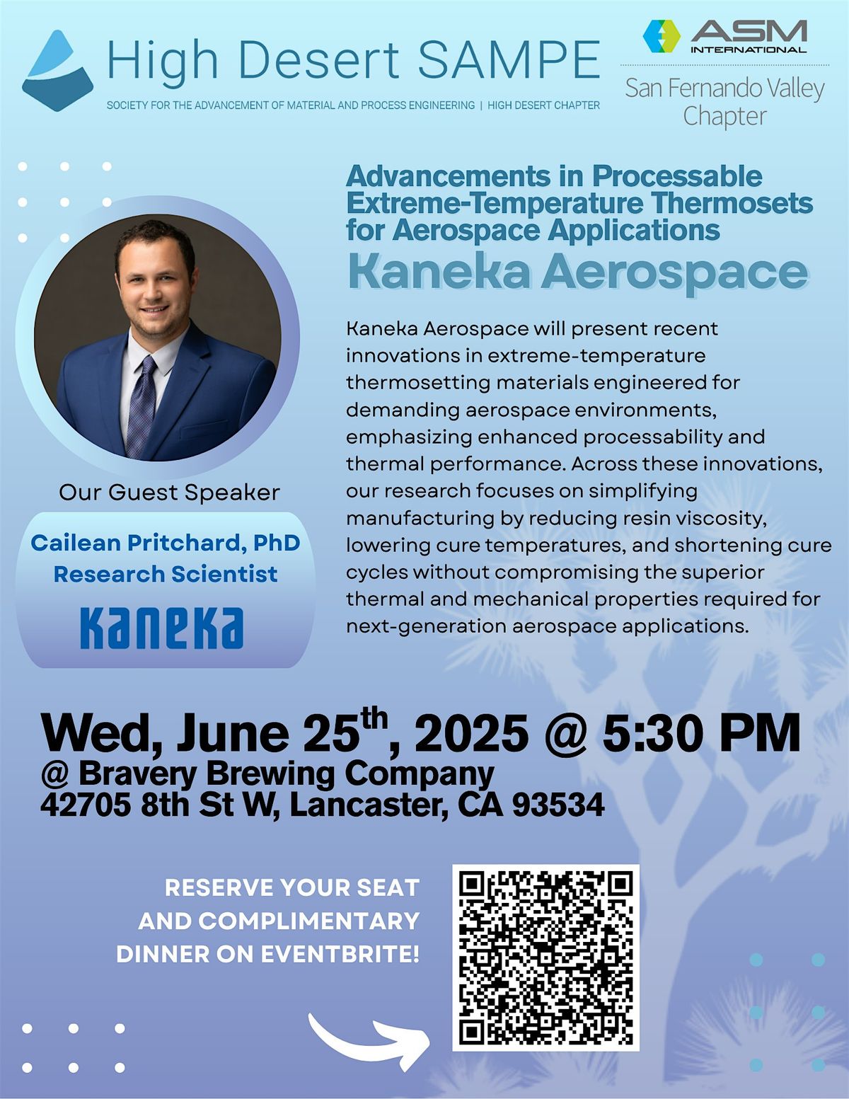 SAMPE High Desert Technical Presentation - Kaneka Corporation, 25 June | Event in Lancaster | AllEvents