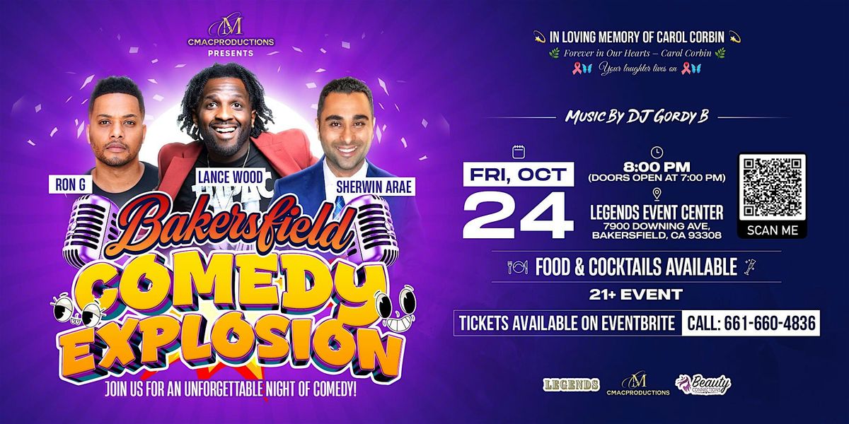 C MAC PRODUCTIONS PRESENTS BAKERSFIELD COMEDY EXPLOSION, 24 October | Event in Bakersfield | AllEvents