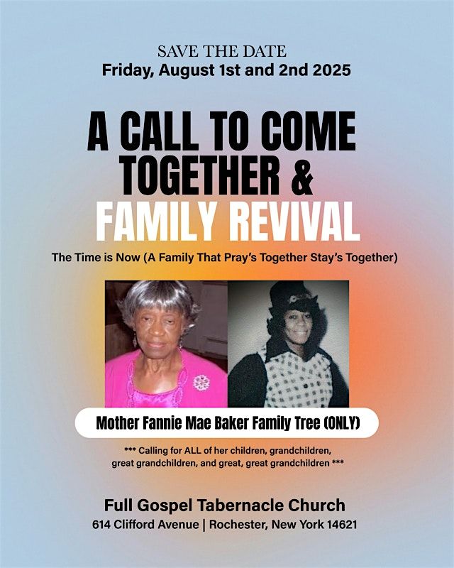 Baker Family Revival, 1 August | Event in Rochester | AllEvents