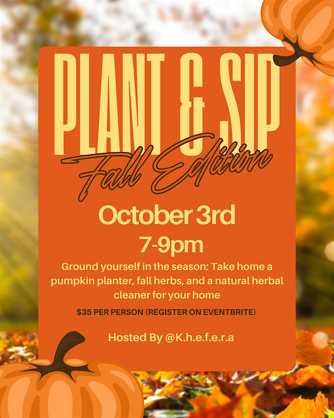 Plant & Sip: Fall Edition, 3 October | Event in Richmond | AllEvents