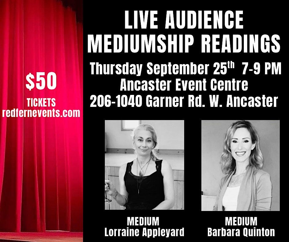Live Audience Mediumship Readings, Hamilton ON, 25 September | Event in Hamilton | AllEvents