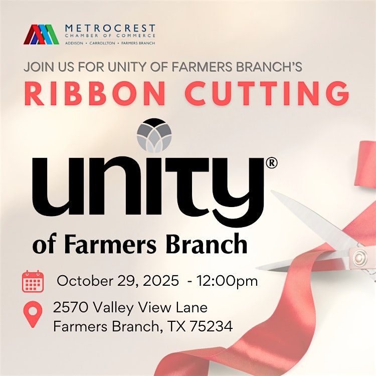 Unity of Farmers Branch Ribbon Cutting, 29 October | Event in Farmers Branch | AllEvents