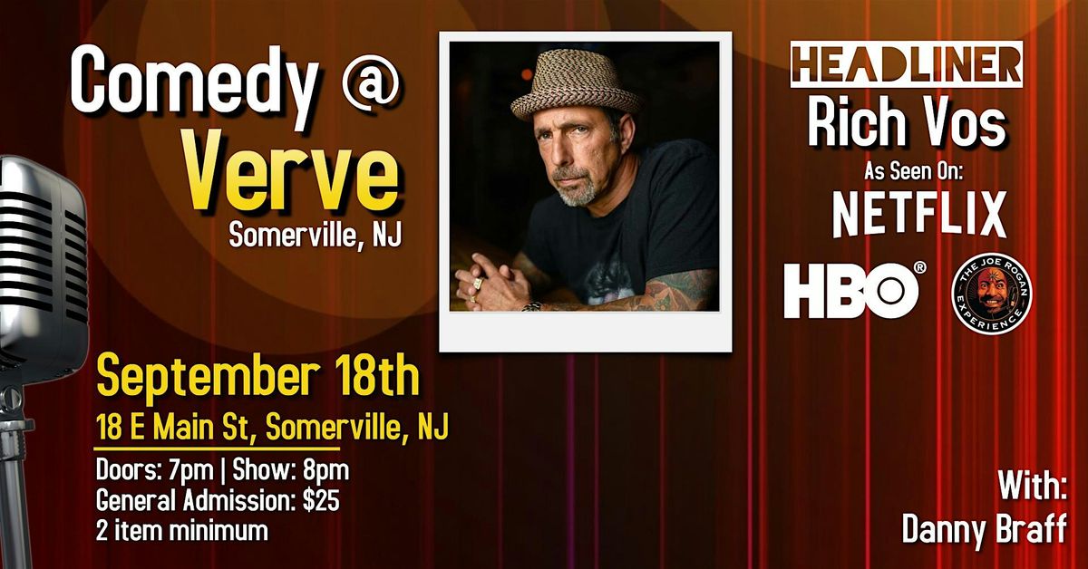 Comedy at Verve w/ Rich Vos, 18 September | Event in Somerville | AllEvents