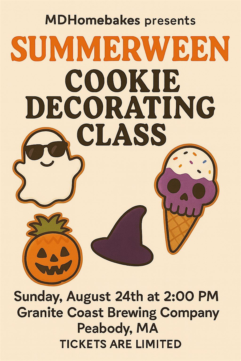 Summerween Cookie Decorating Class, 24 August | Event in Peabody | AllEvents