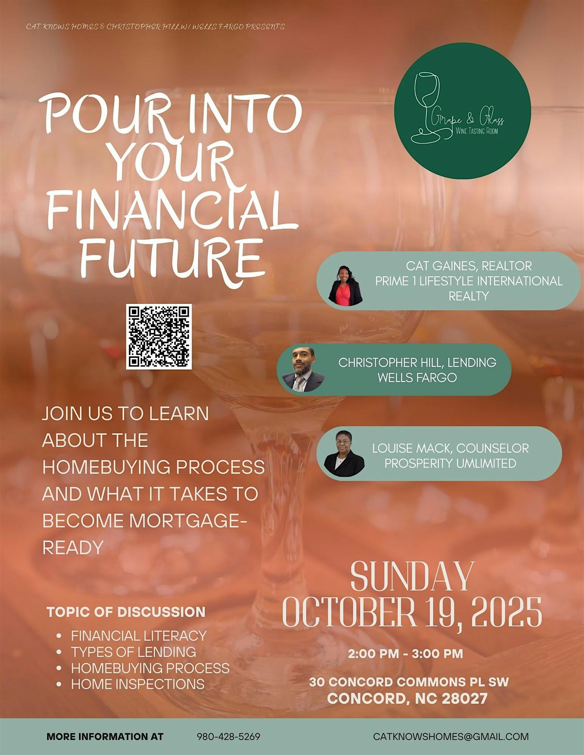 Pour into Your Financial Future, 19 October | Event in Concord | AllEvents
