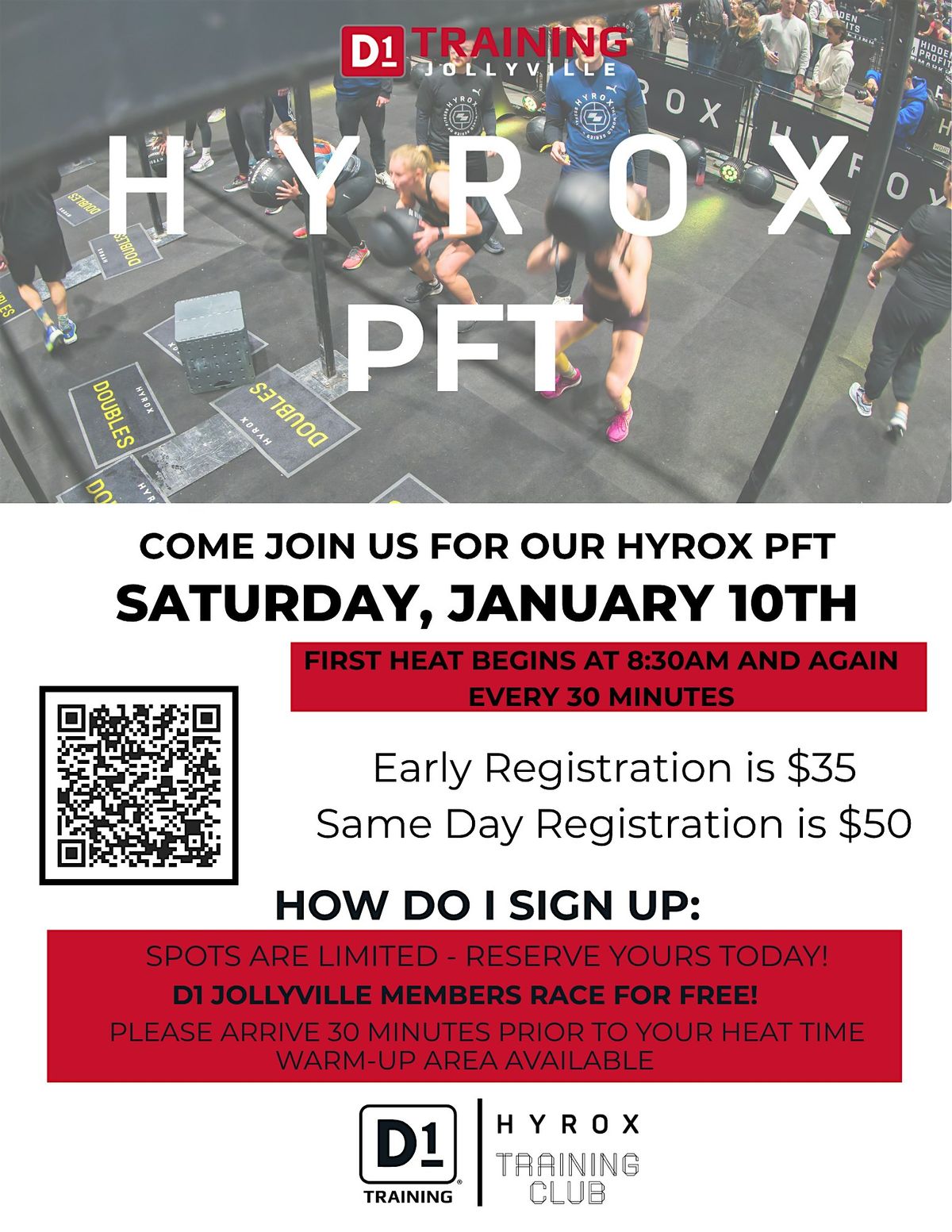 D1 Training Jollyville - HYROX PFT (Affiliates), 10 January | Event in Austin | AllEvents