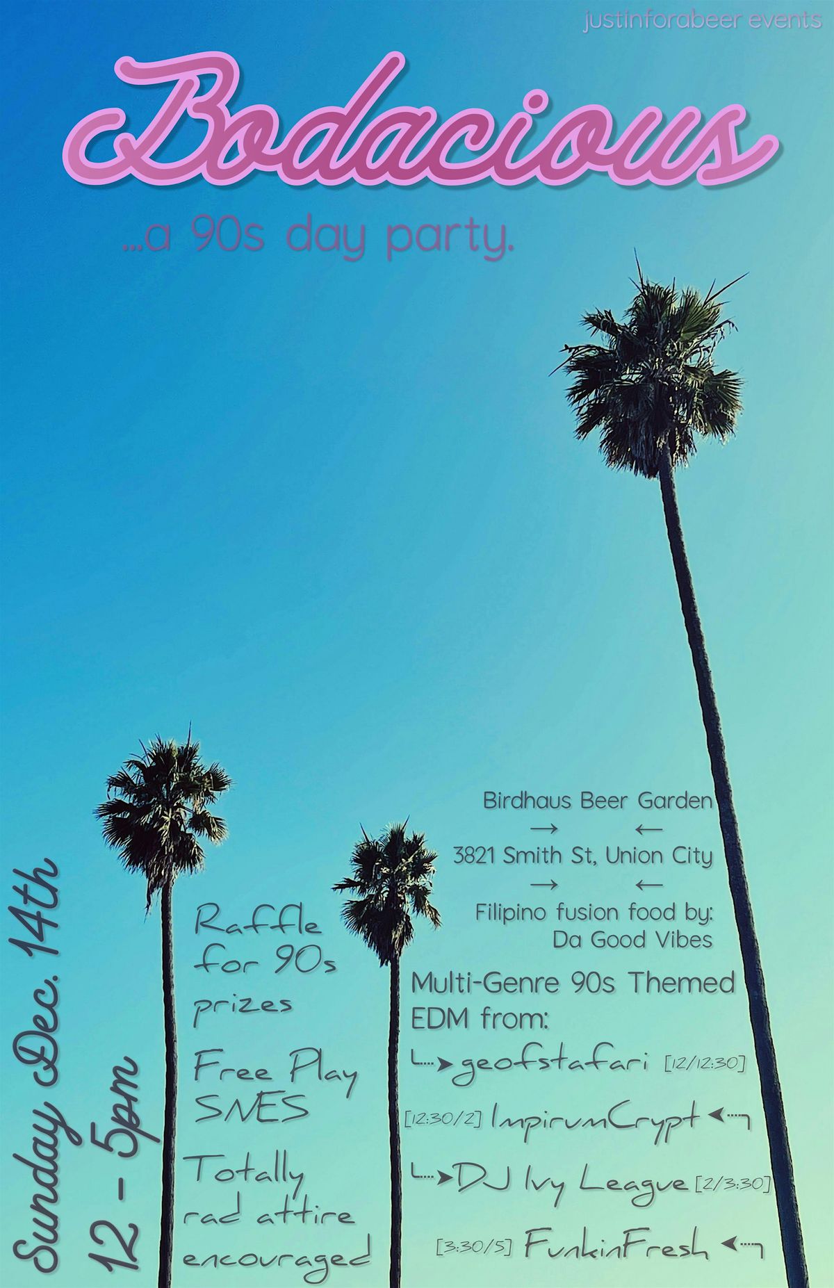 Bodacious ...a 90's day party., 14 December | Event in Union City | AllEvents