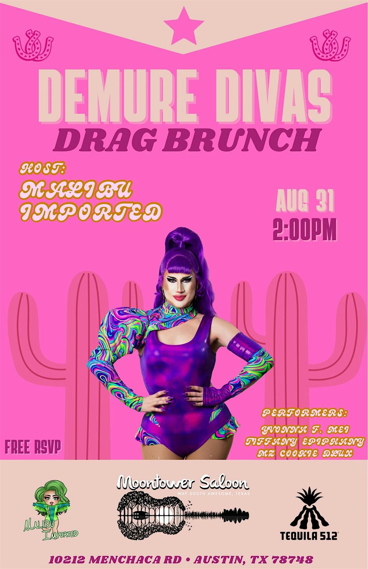 Demure Divas Drag Brunch- presented by: Tequila 512, 31 August | Event in Austin | AllEvents