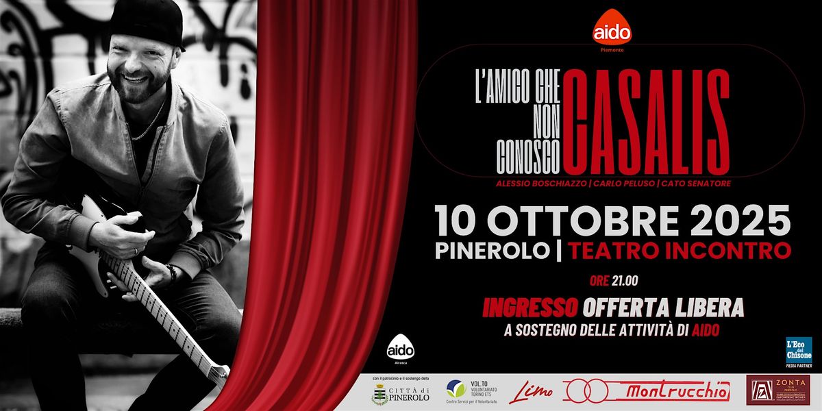 CASALIS  | L’Amico Che Non Conosco, 10 October | Event in Pinerolo | AllEvents