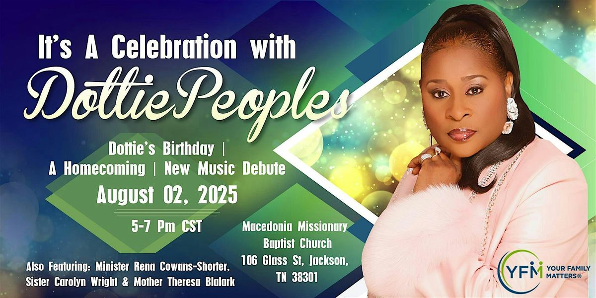 A Night of Celebration with Dottie Peoples, 2 August | Event in Jackson | AllEvents