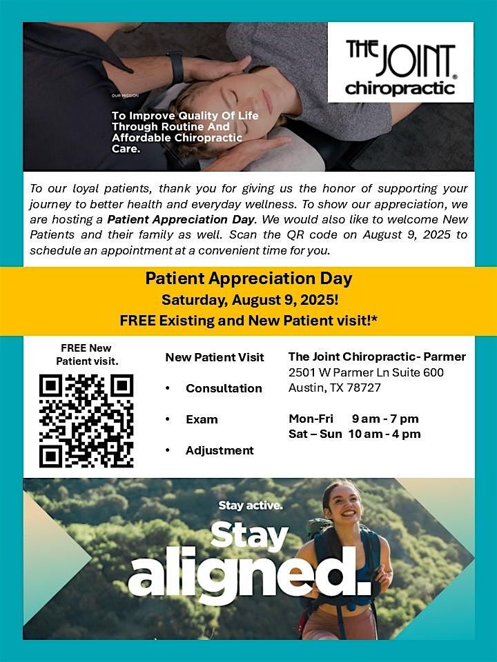 The Joint Chiropractic  Parmer Patient Appreciation Day | Event in Austin | AllEvents