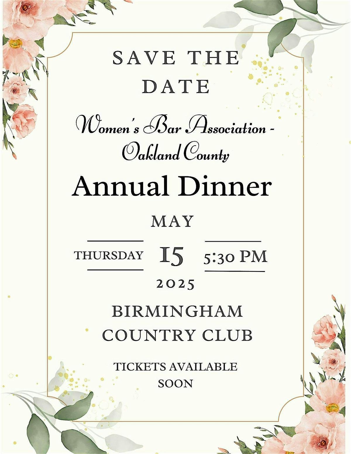 WBA - Oakland Region Annual Dinner, 15 May | Event in Birmingham | AllEvents