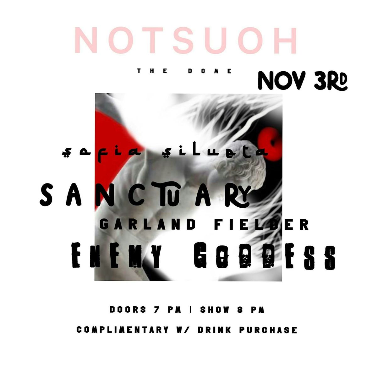 Sound & Visuals : Sanctuary, Garland Fielder, Enemy Goddess, Sofia Silueta, 3 November | Event in Houston