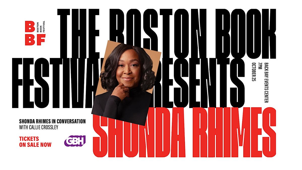 BBF presents An Evening with Shonda Rhimes, 25 October | Event in Boston | AllEvents