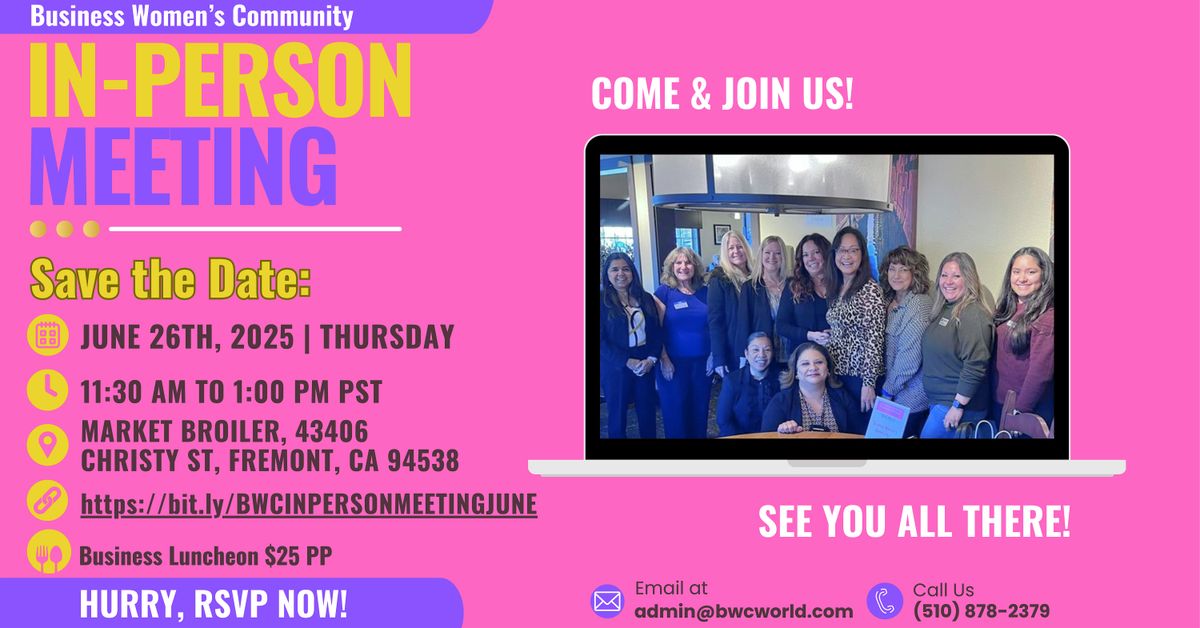 Women’s Networking Luncheon - Fremont, CA, 26 June | Event in Fremont | AllEvents