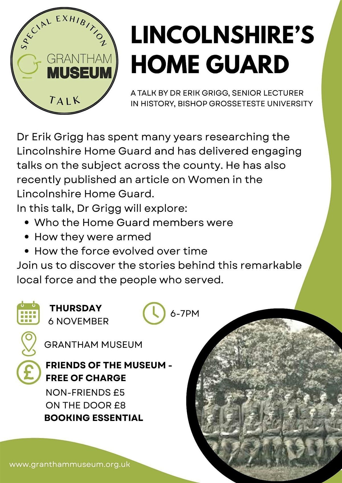 The Lincolnshire Home Guard: Then and Now, 6 November | Event in Grantham | AllEvents
