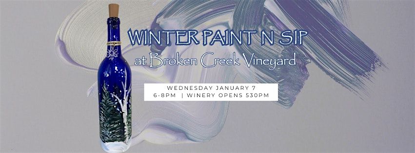 Winter Paint n Sip at Broken Creek Vineyard : Wine Bottles, 7 January | Event in Shrewsbury | AllEvents