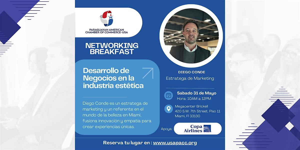 Networking Breakfast: Desarrollo de Negocios en la Industria Estética, 31 May | Event in Miami | AllEvents