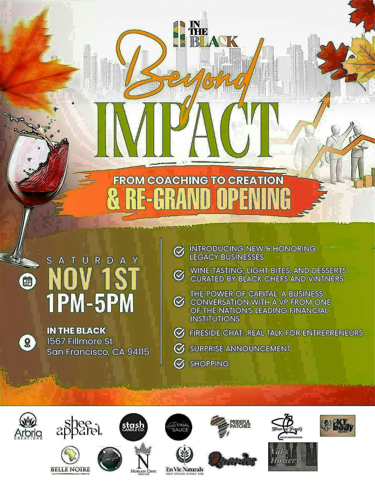Beyond Impact From Coaching To Creation & Re-Grand Opening, 1 November | Event in San Francisco | AllEvents