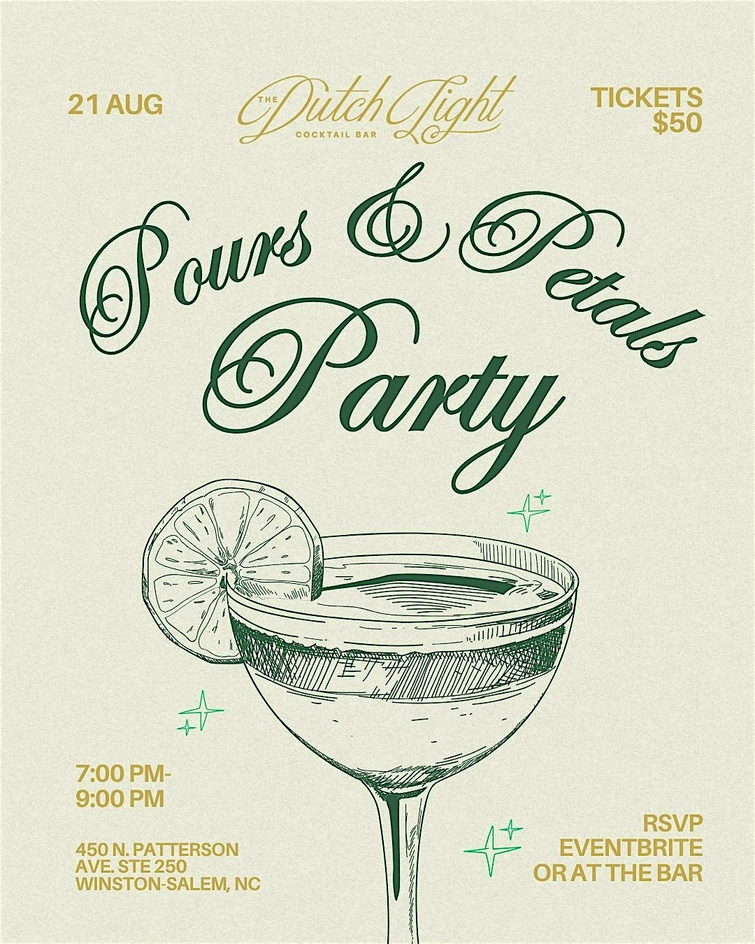 Pours & Petals Party, 21 August | Event in Winston-Salem | AllEvents