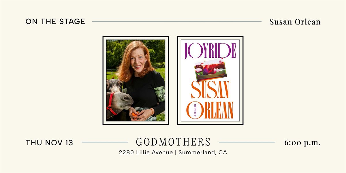 On the Stage: Susan Orlean, 13 November | Event in Summerland | AllEvents
