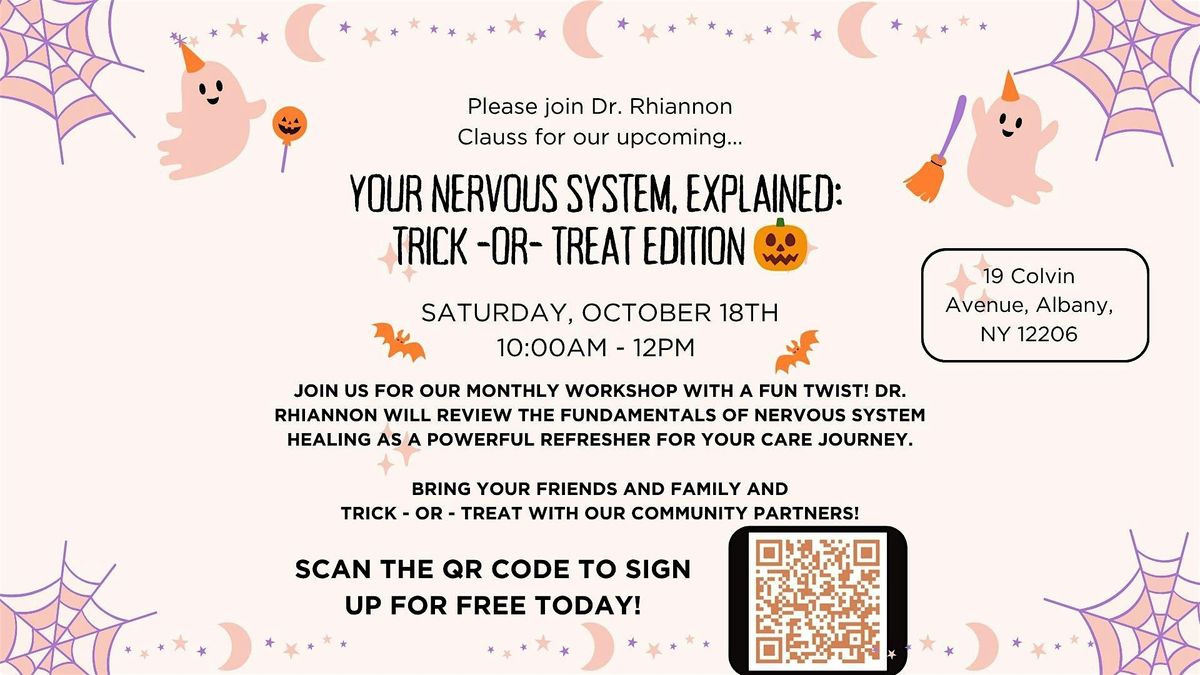 Your Nervous System, Explained: Trick-or-Treat Edition, 18 October | Event in Albany | AllEvents
