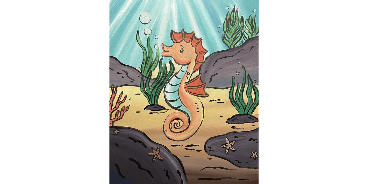 Singing Seahorse - Paint and Sip in Phoenix | Classpop!™, 16 August | Event in Gilbert | AllEvents