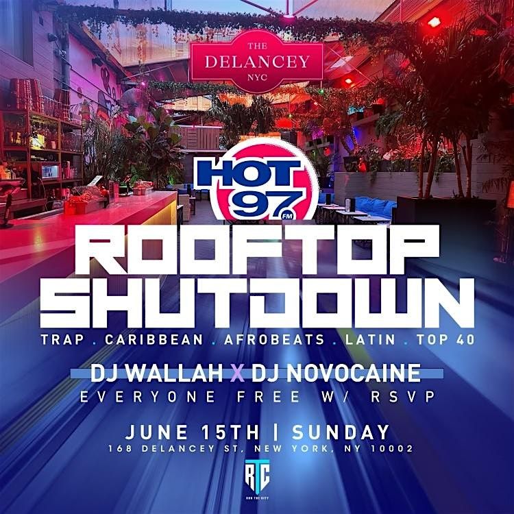 Rooftop Shutdown Day Party @ The Delancey, 15 June | Event in New York | AllEvents