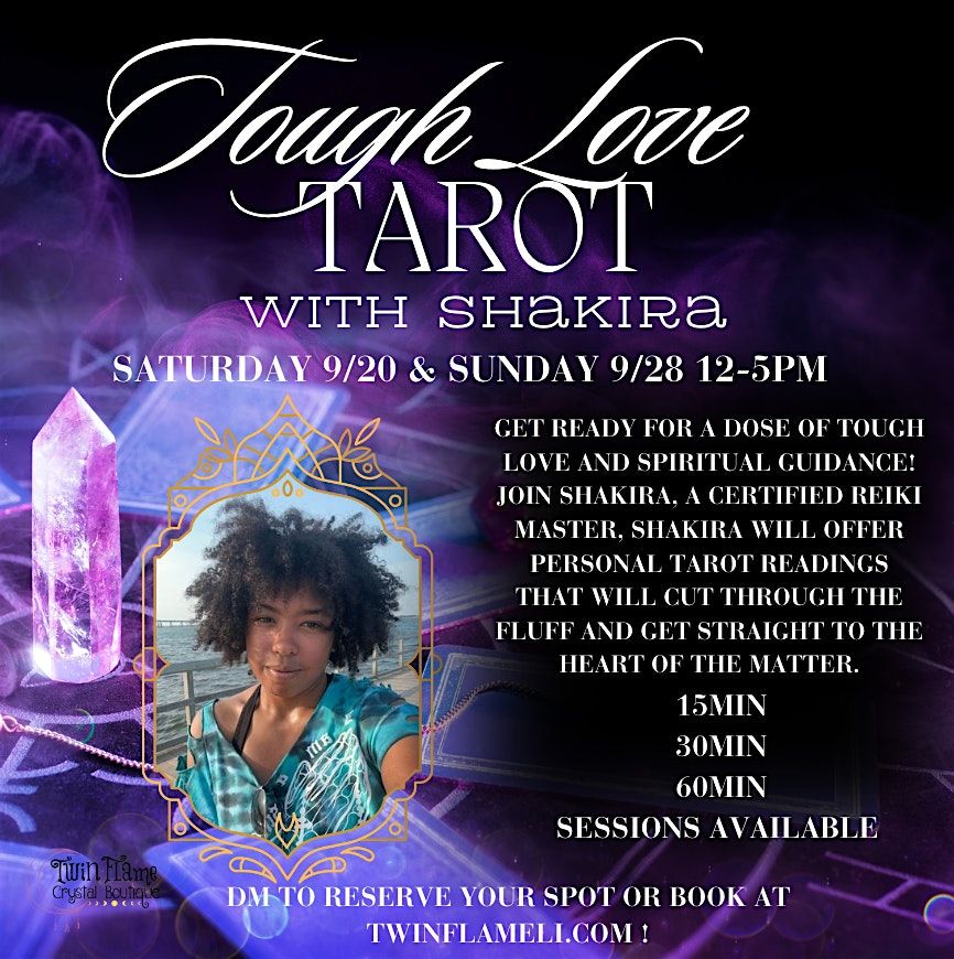 Tough Love Tarot Readings With Shakira, 28 September | Event in Bethpage | AllEvents