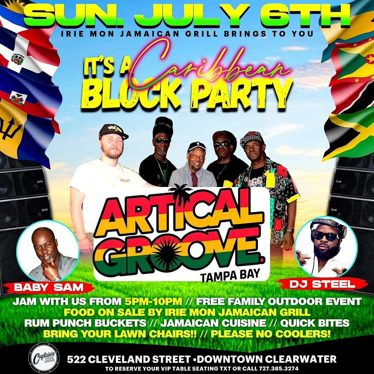 It’s a Caribbean Block Party! With Artical Groove, 6 July | Event in Clearwater | AllEvents