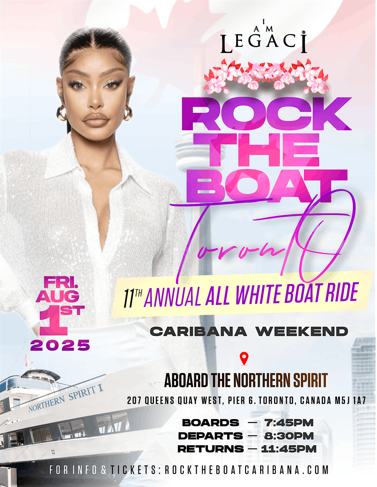 ROCK THE BOAT TORONTO 11th ANNUAL ALL WHITE BOAT PARTY • CARIBANA 2025, 1 August | Event in Toronto | AllEvents