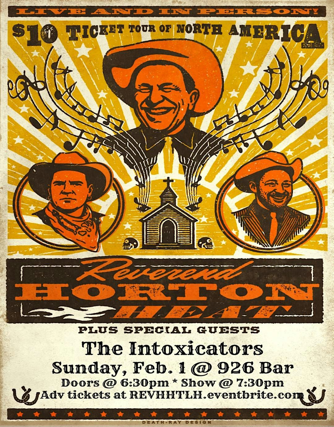 Reverend Horton Heat w/ The Intoxicators at 926 Bar - Sun Feb 1, 1 February | Event in Tallahassee | AllEvents