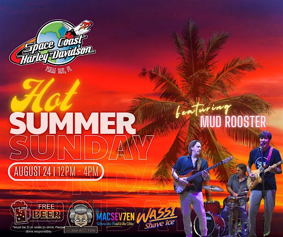 Hot Summer Sunday with Mud Rooster, 24 August | Event in Palm Bay | AllEvents