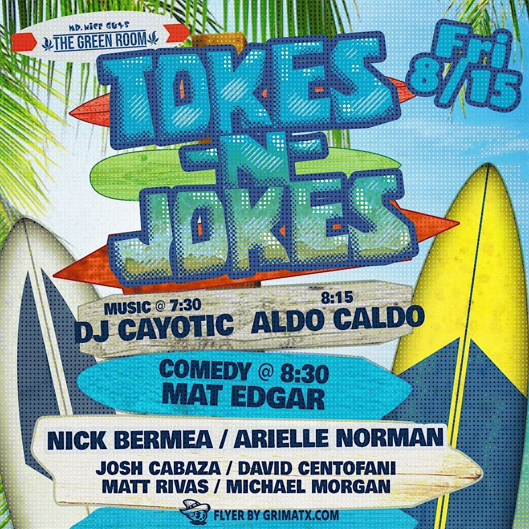 Tokes N Jokes with Mat Edgar!, 15 August | Event in Austin | AllEvents