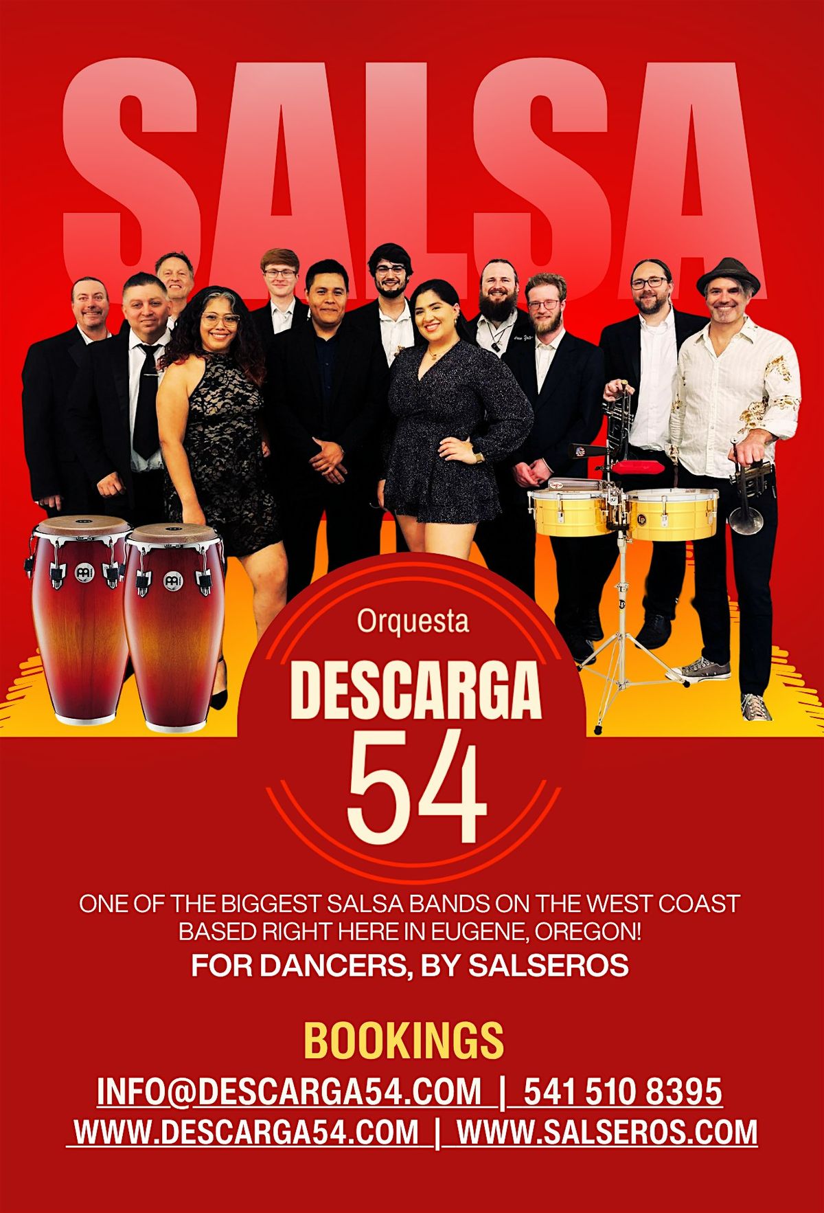 Orquesta Descarga 54 at The Vets Club Ballroom, 3 October | Event in Eugene | AllEvents
