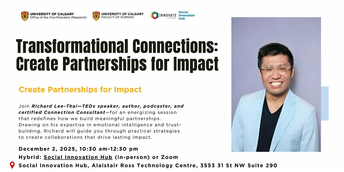 Transformational Connections: Create Partnerships for Impact, 2 December | Event in Calgary | AllEvents