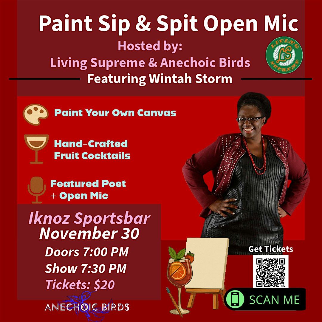 Paint Sip & Spit Open Mic, 30 November | Event in Augusta | AllEvents