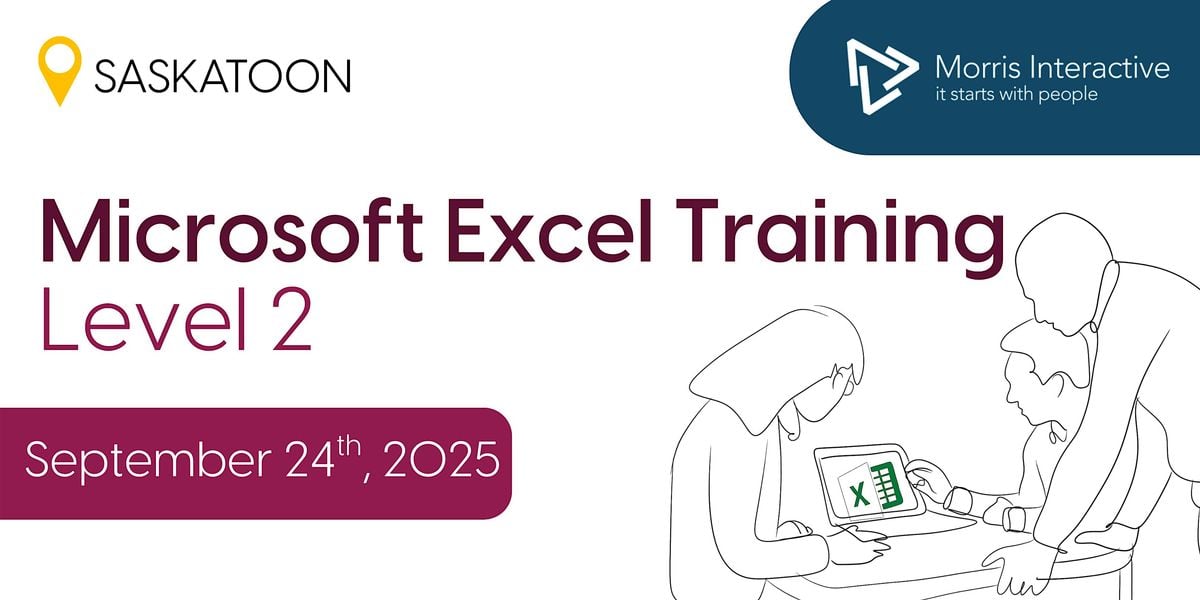 Excel Level 2 Certification Course - September 24, 2025 - Saskatoon, SK, 24 September | Event in Saskatoon