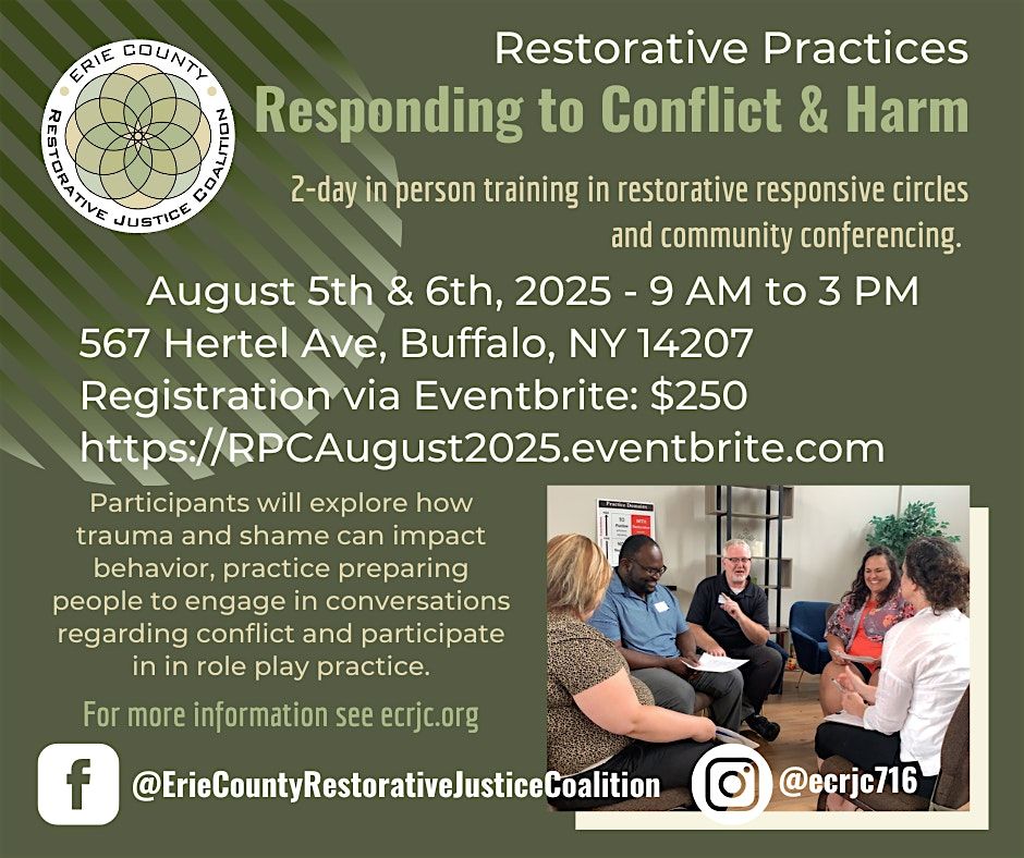 Responding to Conflict and Harm Training, 5 August | Event in Buffalo | AllEvents
