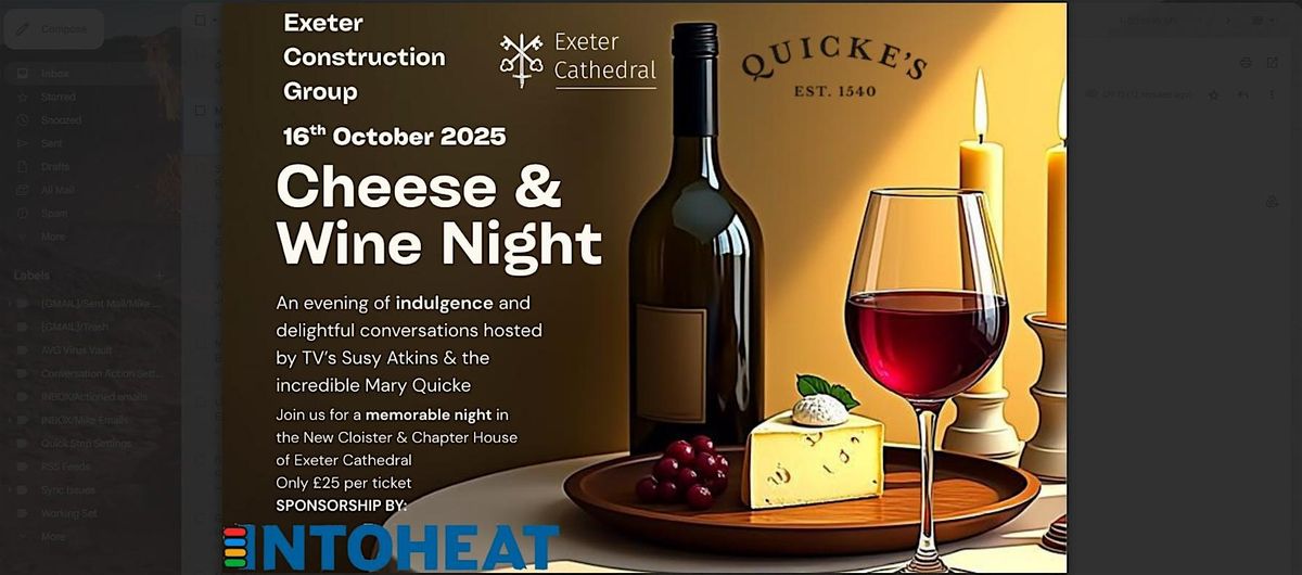 ECG Cheese & Wine Night, 16 October | Event in Exeter | AllEvents