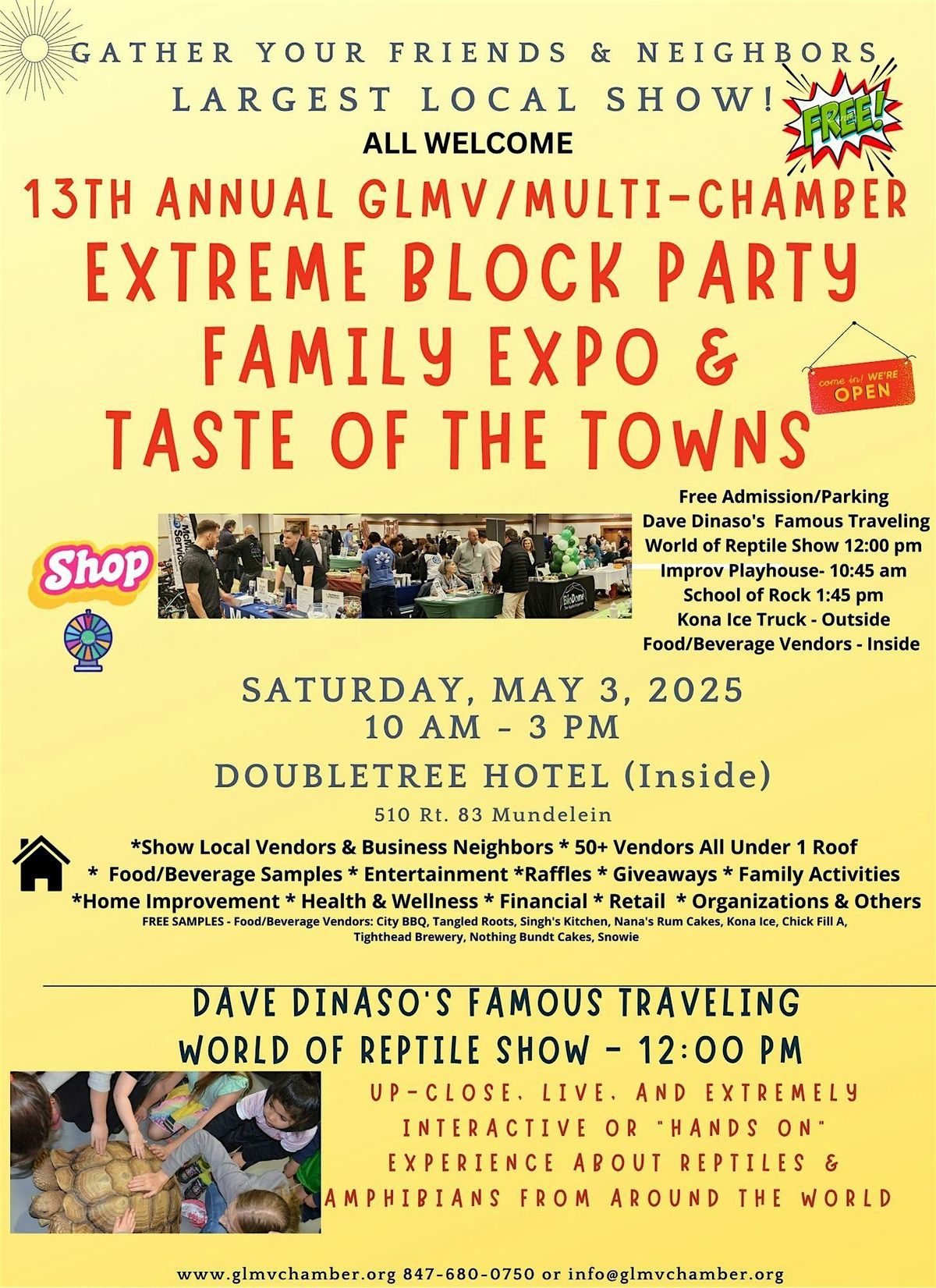 13th Annual Extreme Block Party Free Family EXPO /Taste of the Town, 3 May | Event in Mundelein | AllEvents