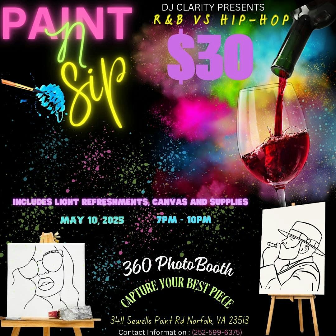 R & B vs Hip Hop Paint N Sip, 10 May | Event in Norfolk | AllEvents