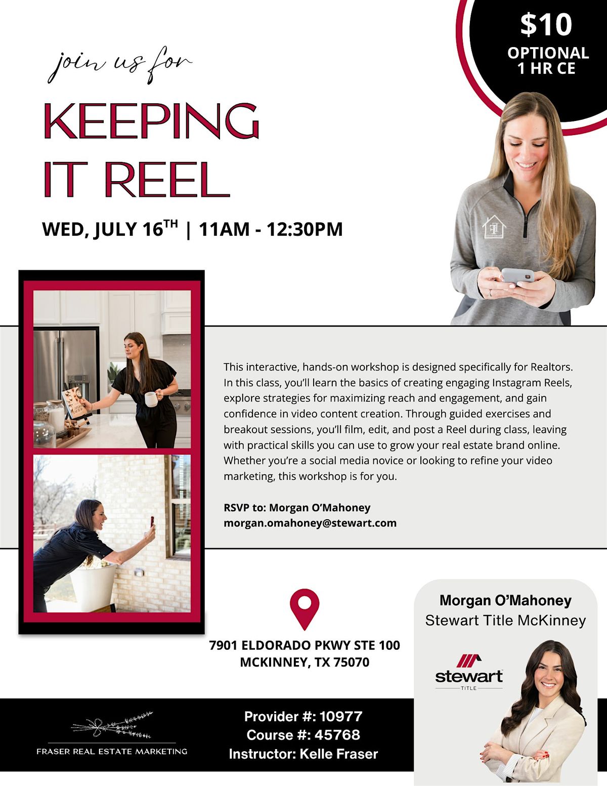 CE Class: Keeping it Reel for Realtors, 16 July | Event in McKinney | AllEvents