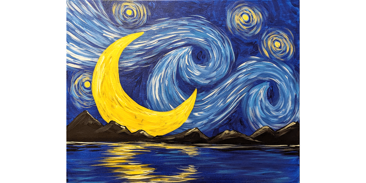 Starry Night Under the Moon - Paint and Sip in Sacramento | Classpop!™, 21 August | Event in Elk Grove | AllEvents