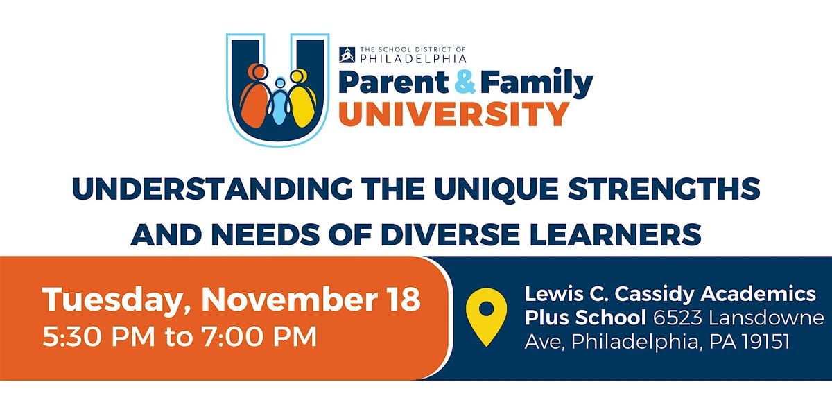 Understanding the Unique Strengths and Needs of Diverse Learners, 18 November | Event in Philadelphia | AllEvents